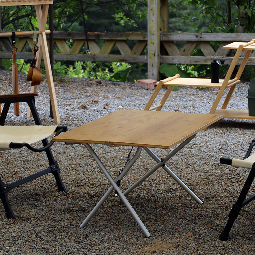 [캠핑덕]  원액션 뱀부 테이블 캠핑 | 데얼스 아웃도어 전문 플랫폼