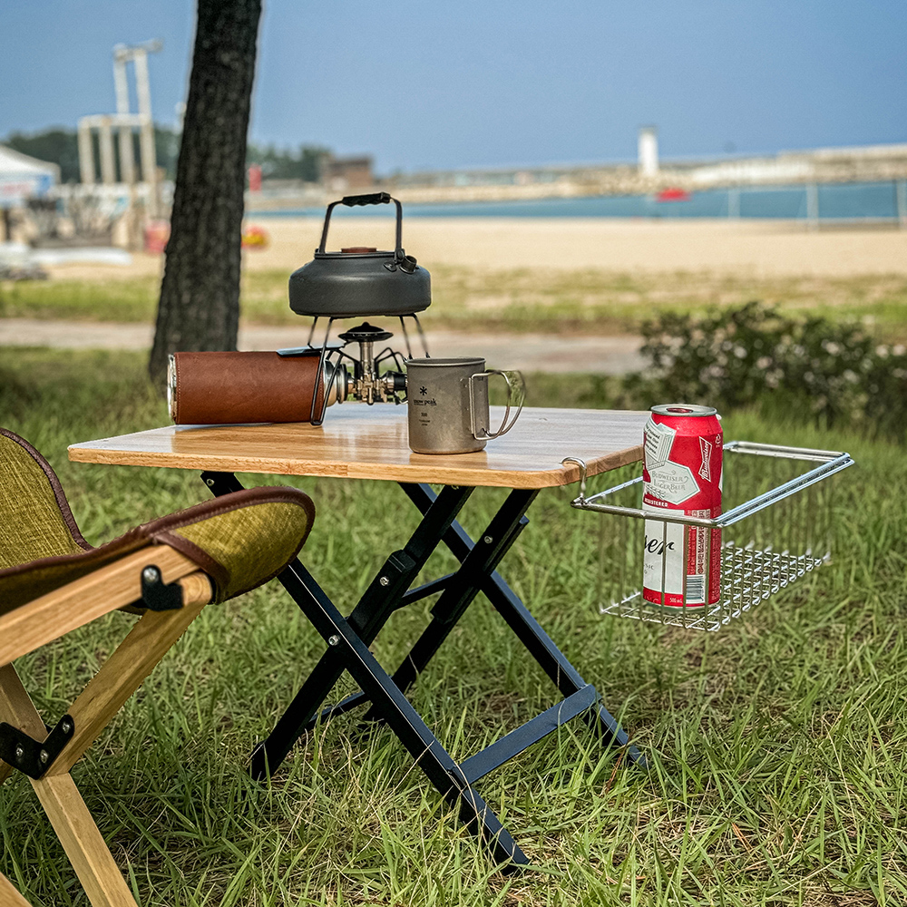 [캠핑덕]  원액션 러버우드 사이드 테이블 | 데얼스 아웃도어 전문 플랫폼