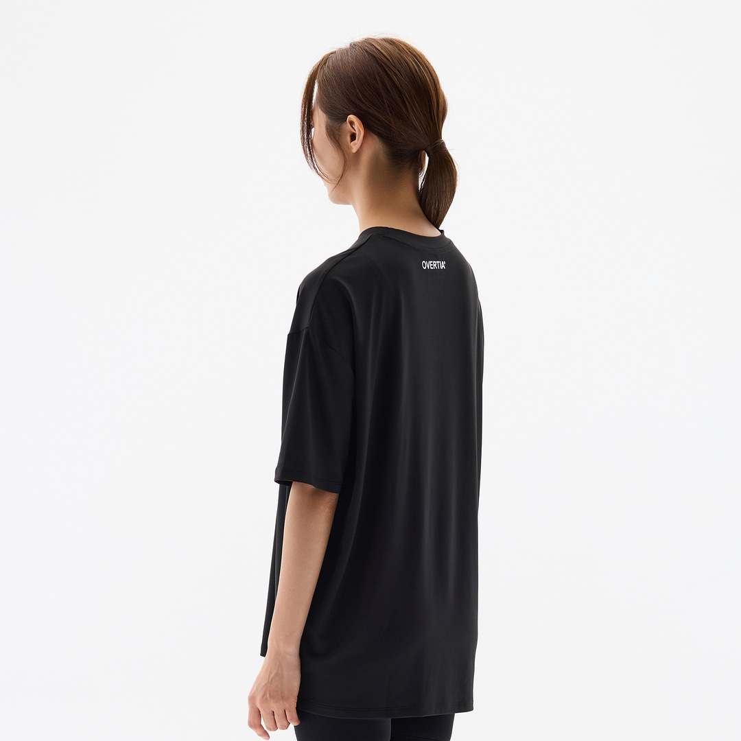 오버셔 스포츠 기능성 화이트 하이라이트 공용 반팔티 블랙 | 데얼스 아웃도어 전문 플랫폼