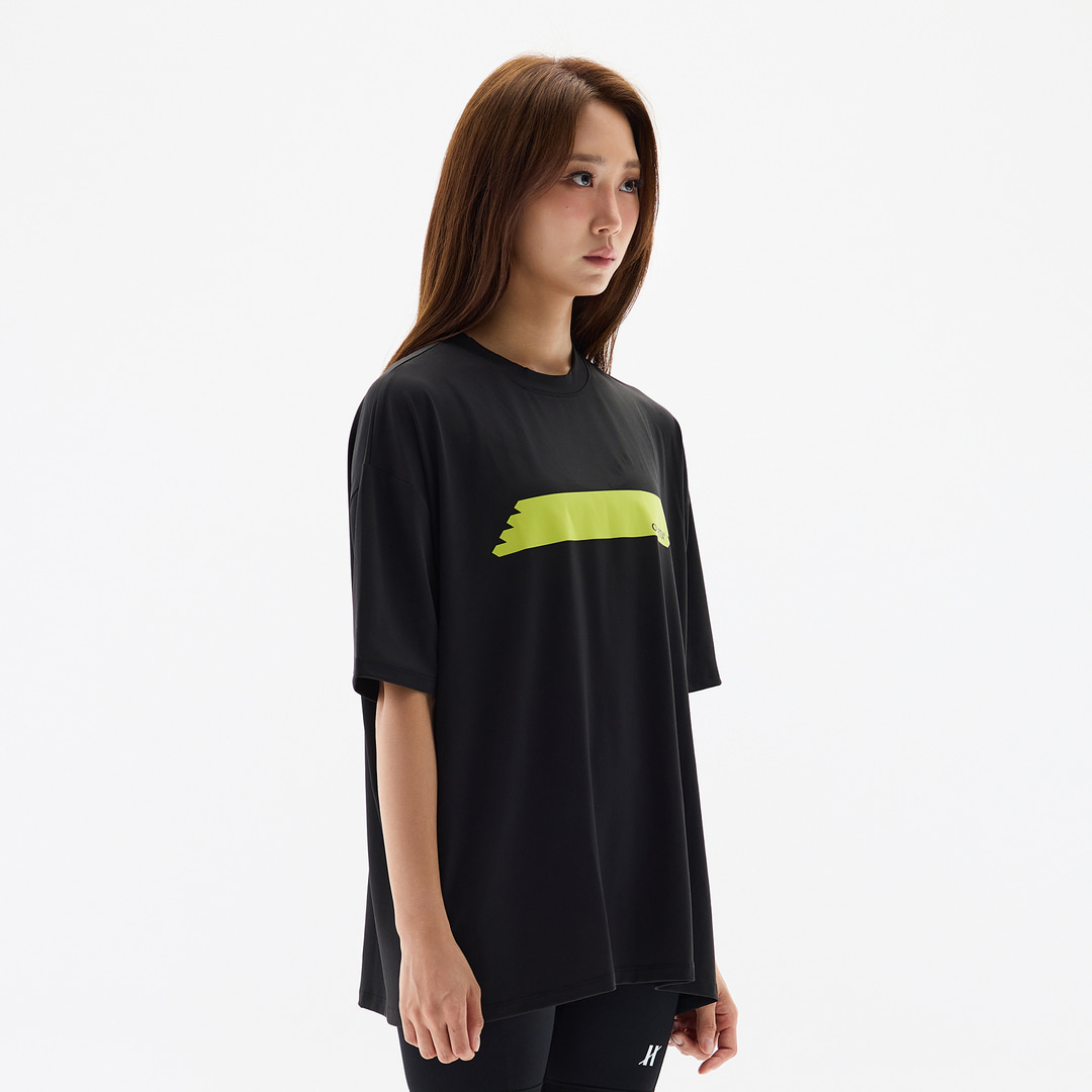 오버셔 스포츠 기능성 라임 하이라이트 공용 반팔티 | 데얼스 아웃도어 전문 플랫폼