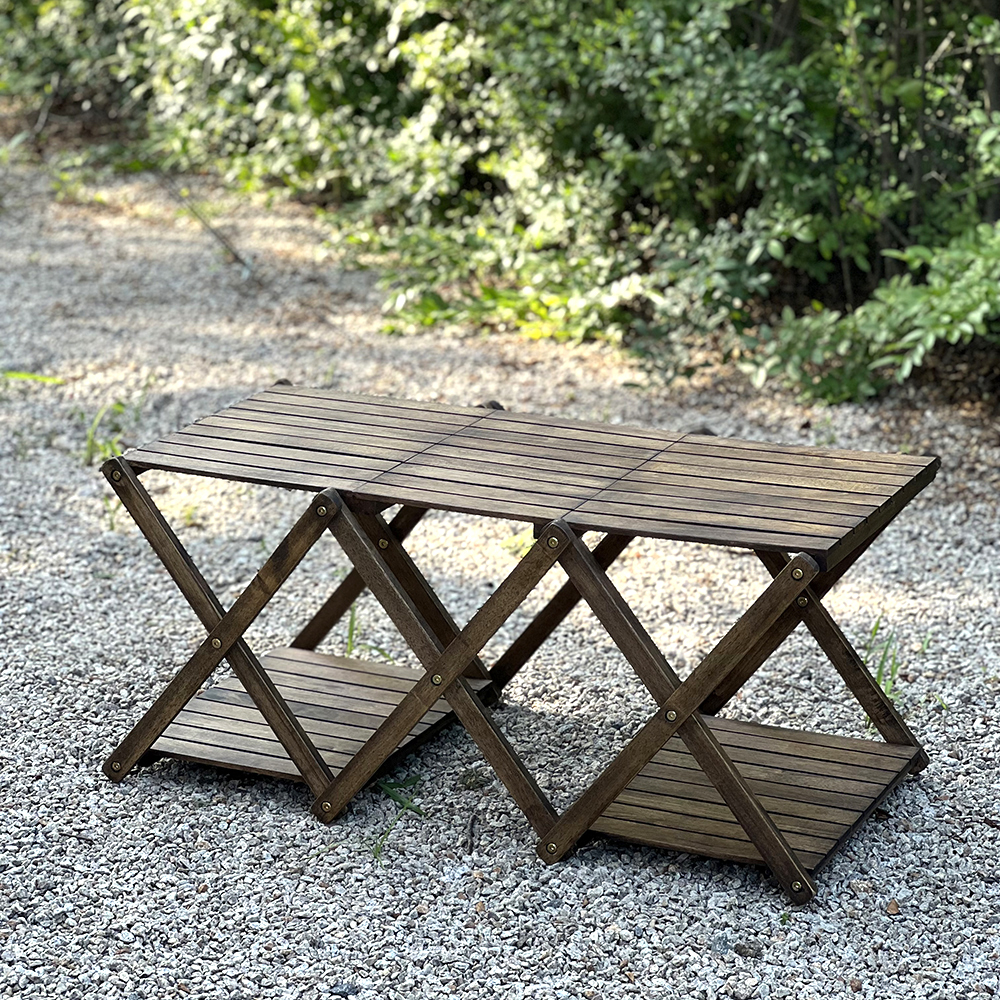 [캠핑덕] 접이식 우드 원버너 멀티 테이블 | 데얼스 아웃도어 전문 플랫폼