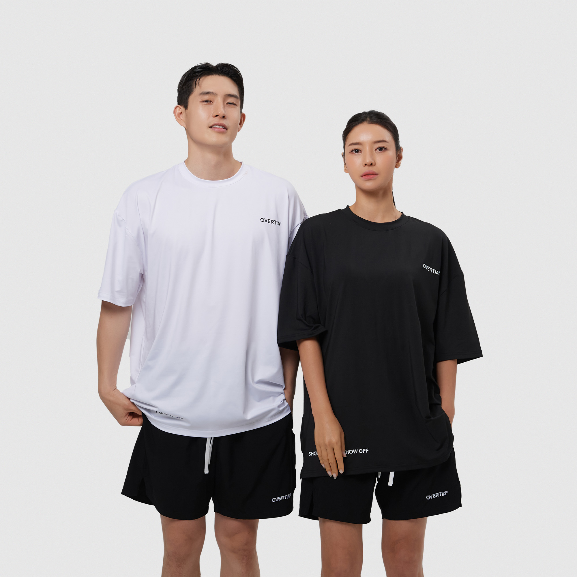 [OVERTIA] 오버셔 스포츠 기능성 반팔티 화이트 | 데얼스 아웃도어 전문 플랫폼