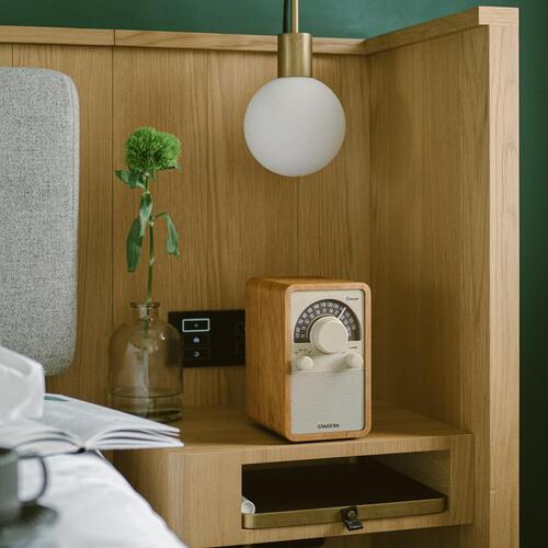 [정식수입] 산진 블루투스 라디오 스피커 WR-15 미니 우드 감성 레트로 | 데얼스 아웃도어 전문 플랫폼