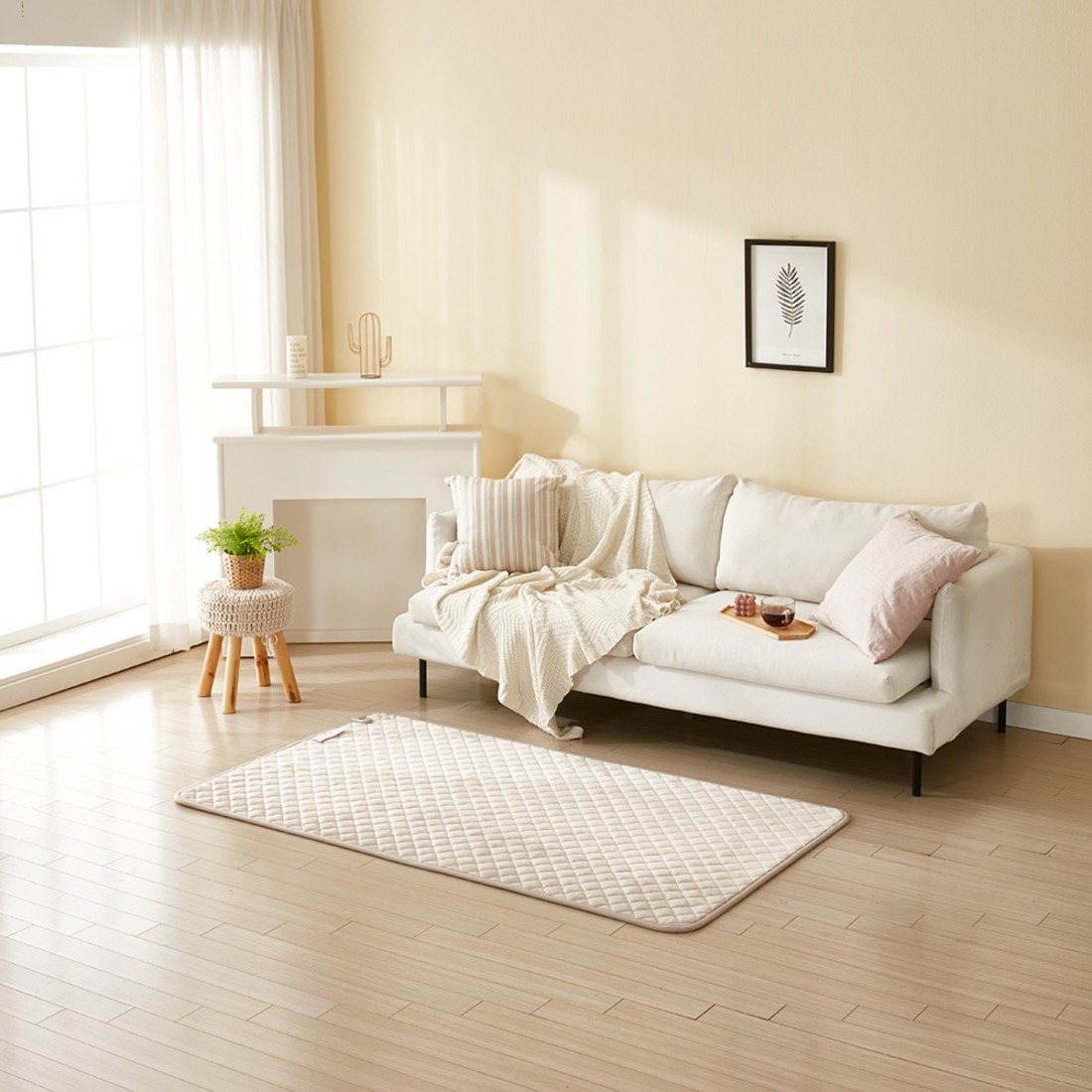 [캠핑덕] EMF 탄소 전기매트 전기장판 극세사 베이지 소형 미니싱글 70x180 | 데얼스 아웃도어 전문 플랫폼