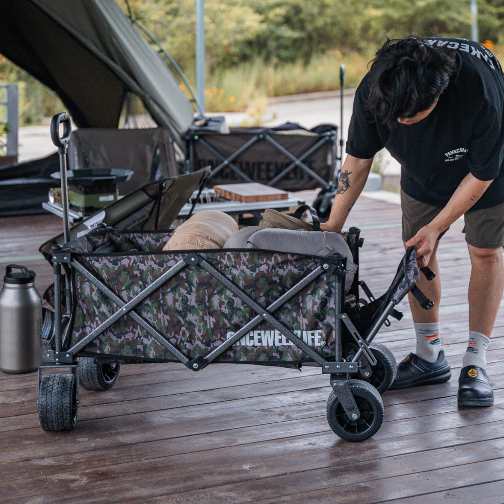 원스위크라이프 헤비듀티 뒷문 개방 오픈형 캠핑 웨건 OWA0281 | 데얼스 아웃도어 전문 플랫폼