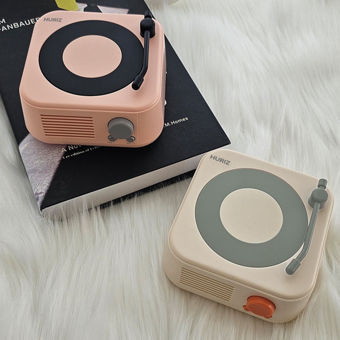 [휴라이즈] 턴테이블형 휴대용 미니 블루투스 스피커 소형 HR-RT100 | 데얼스 아웃도어 전문 플랫폼