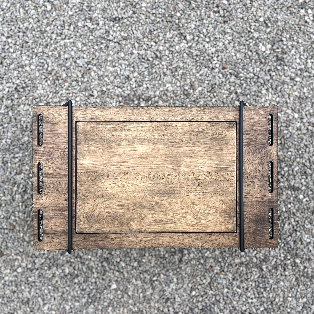 [캠핑덕] 아이언 우드 원버너 테이블 | 데얼스 아웃도어 전문 플랫폼