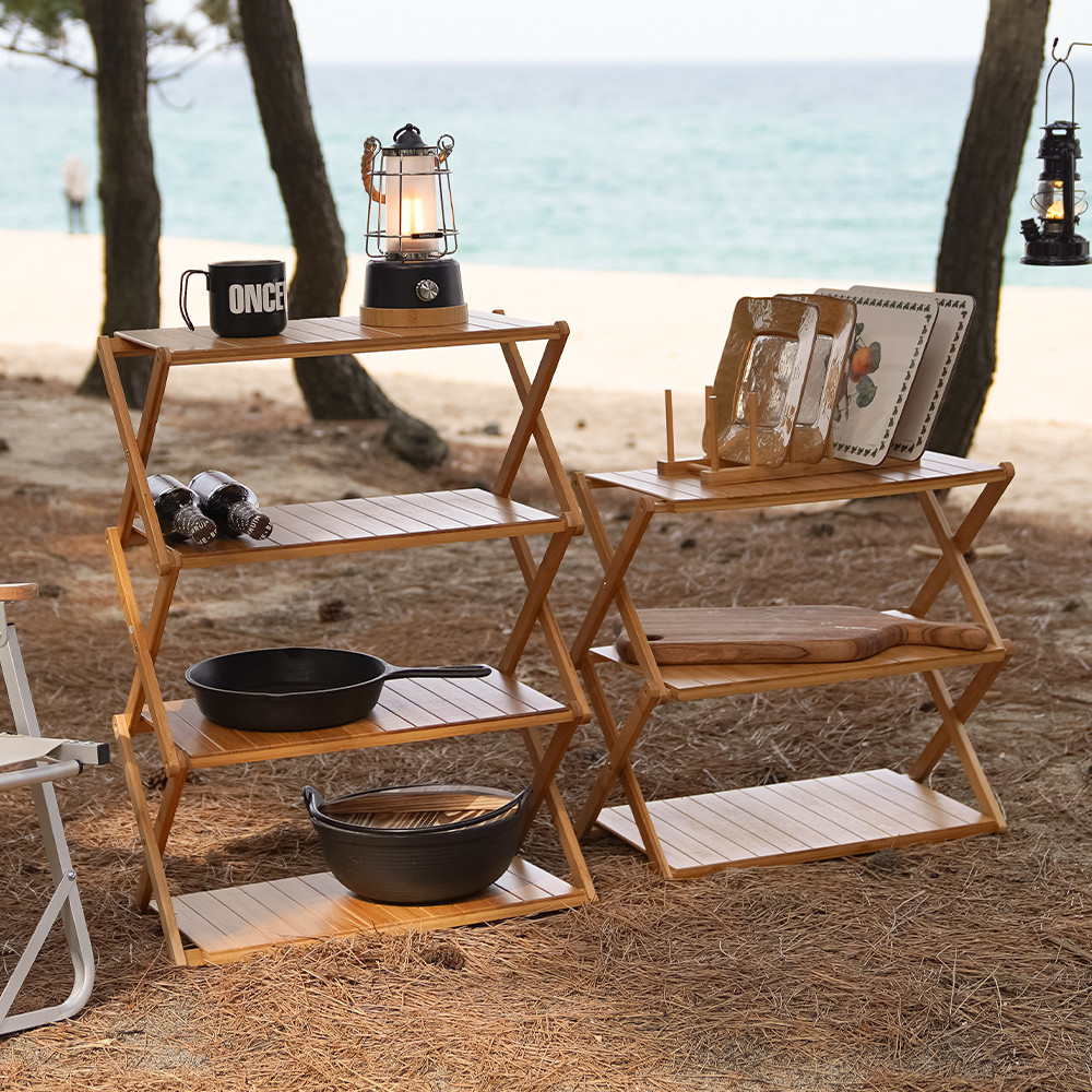 원스위크라이프 아웃도어 우드 캠핑선반 + 가방세트 OSH0158 | 데얼스 아웃도어 전문 플랫폼