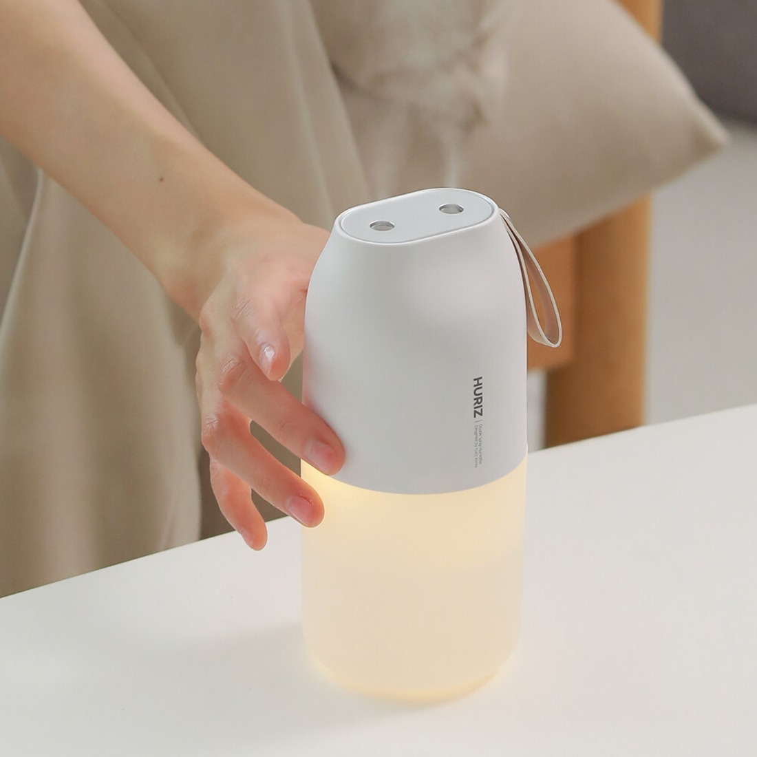 [휴라이즈] 휴대용 무선 듀얼 가습기 무드등 HR-Airglow | 데얼스 아웃도어 전문 플랫폼