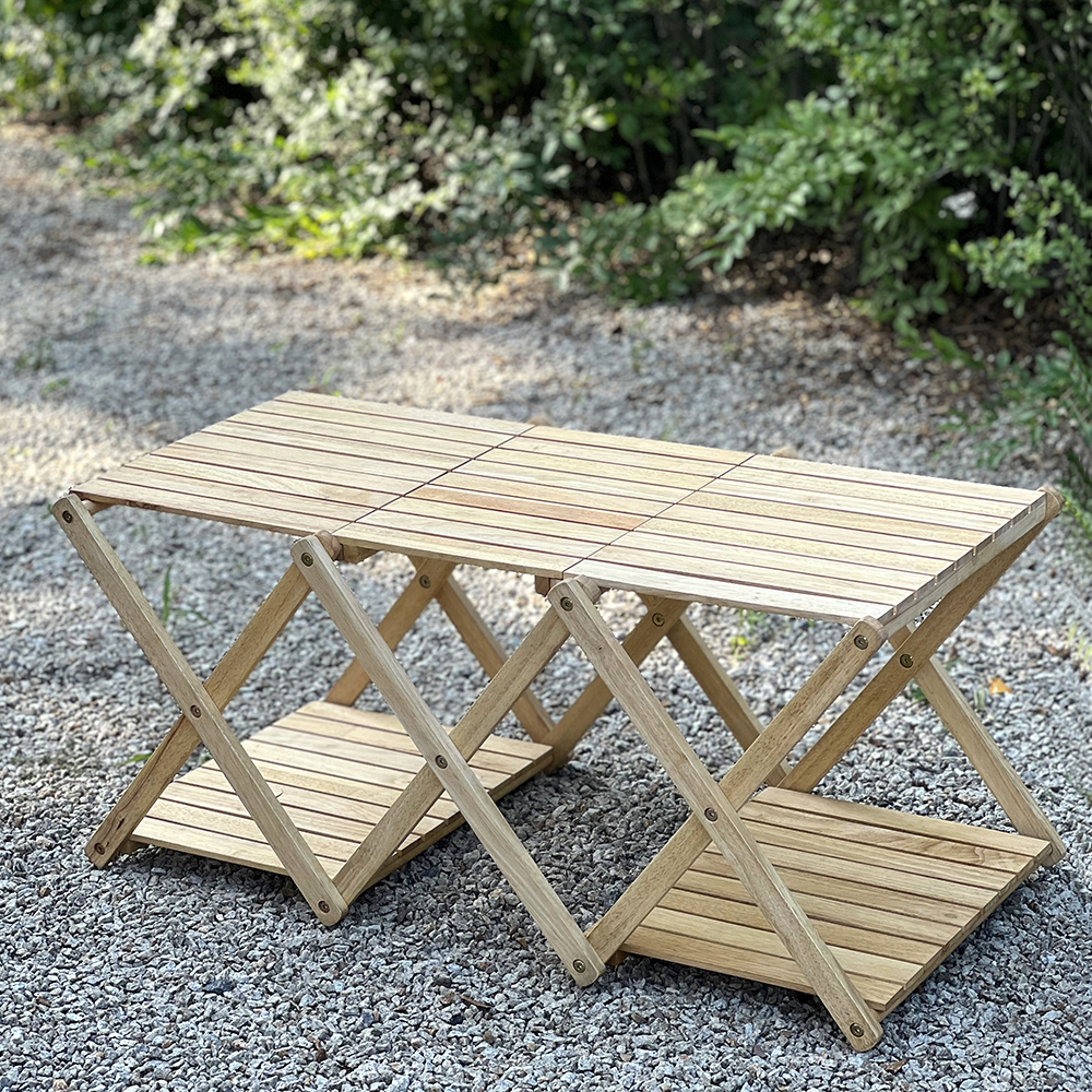 [캠핑덕] 접이식 우드 원버너 멀티 테이블 | 데얼스 아웃도어 전문 플랫폼
