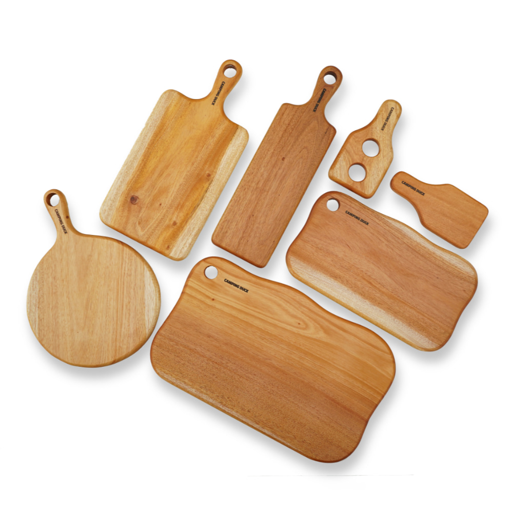 [캠핑덕] 마호가니 우드 도마 플레이팅 보드_원형 라운드 | 데얼스 아웃도어 전문 플랫폼