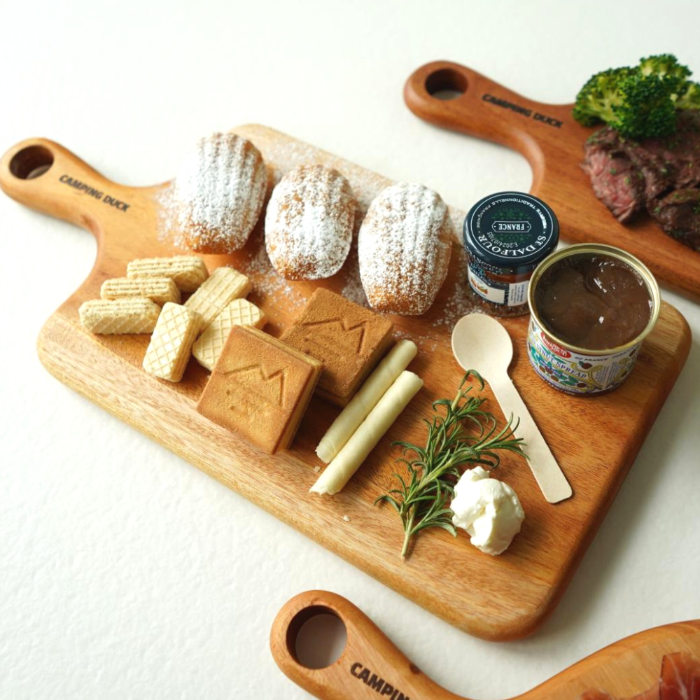 [캠핑덕] 마호가니 우드 도마 플레이팅 보드_미니 디저트 | 데얼스 아웃도어 전문 플랫폼
