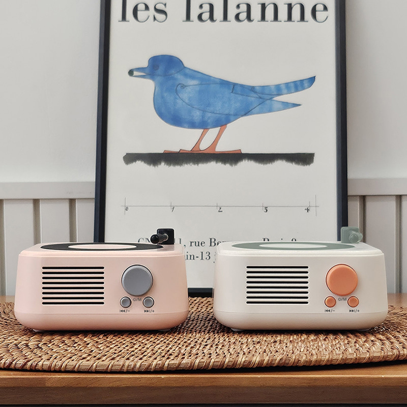 [휴라이즈] 턴테이블형 휴대용 미니 블루투스 스피커 소형 HR-RT100 | 데얼스 아웃도어 전문 플랫폼