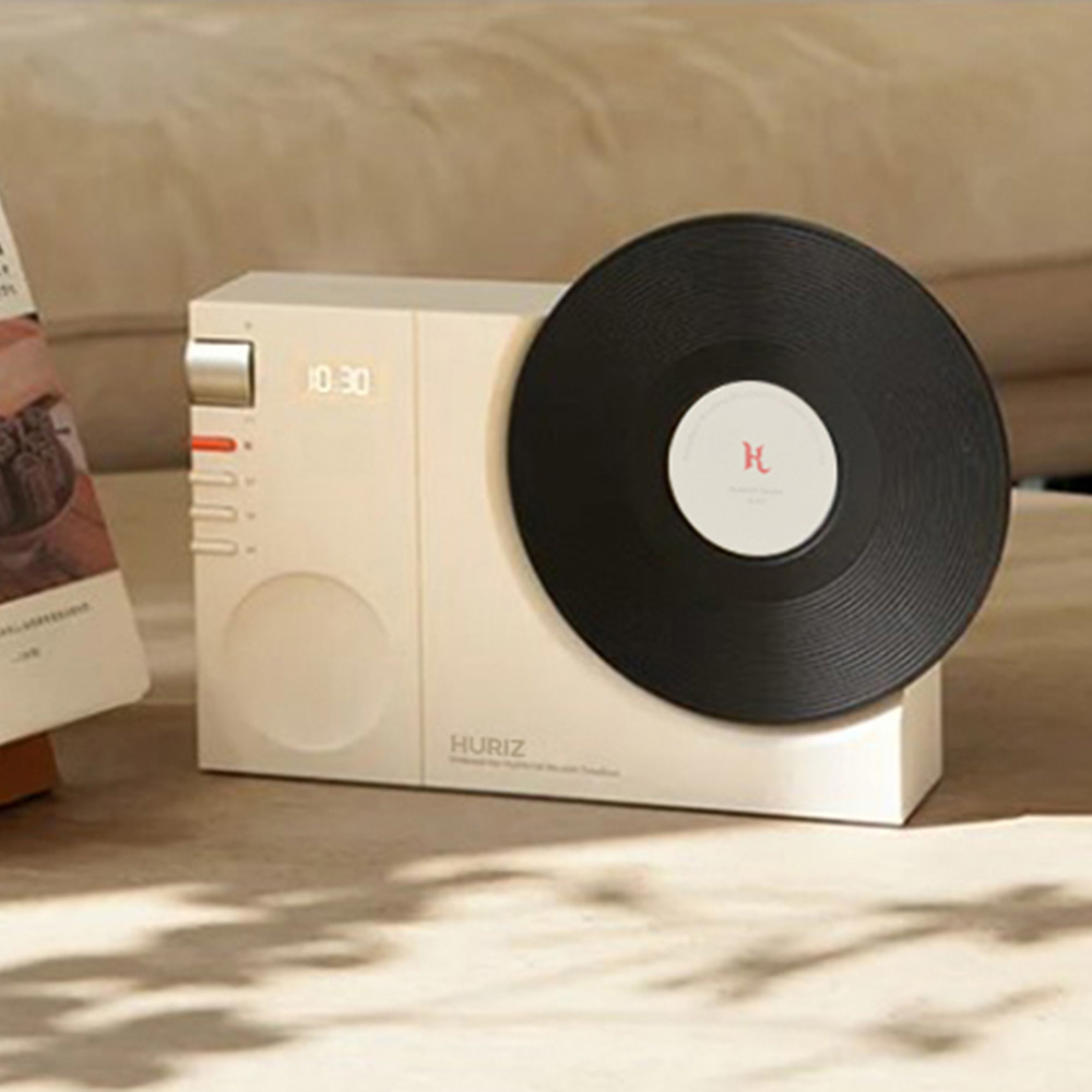 [휴라이즈] 턴테이블형 미니 블루투스 스피커 소형 디자인 미니오디오 HR-NT120 | 데얼스 아웃도어 전문 플랫폼