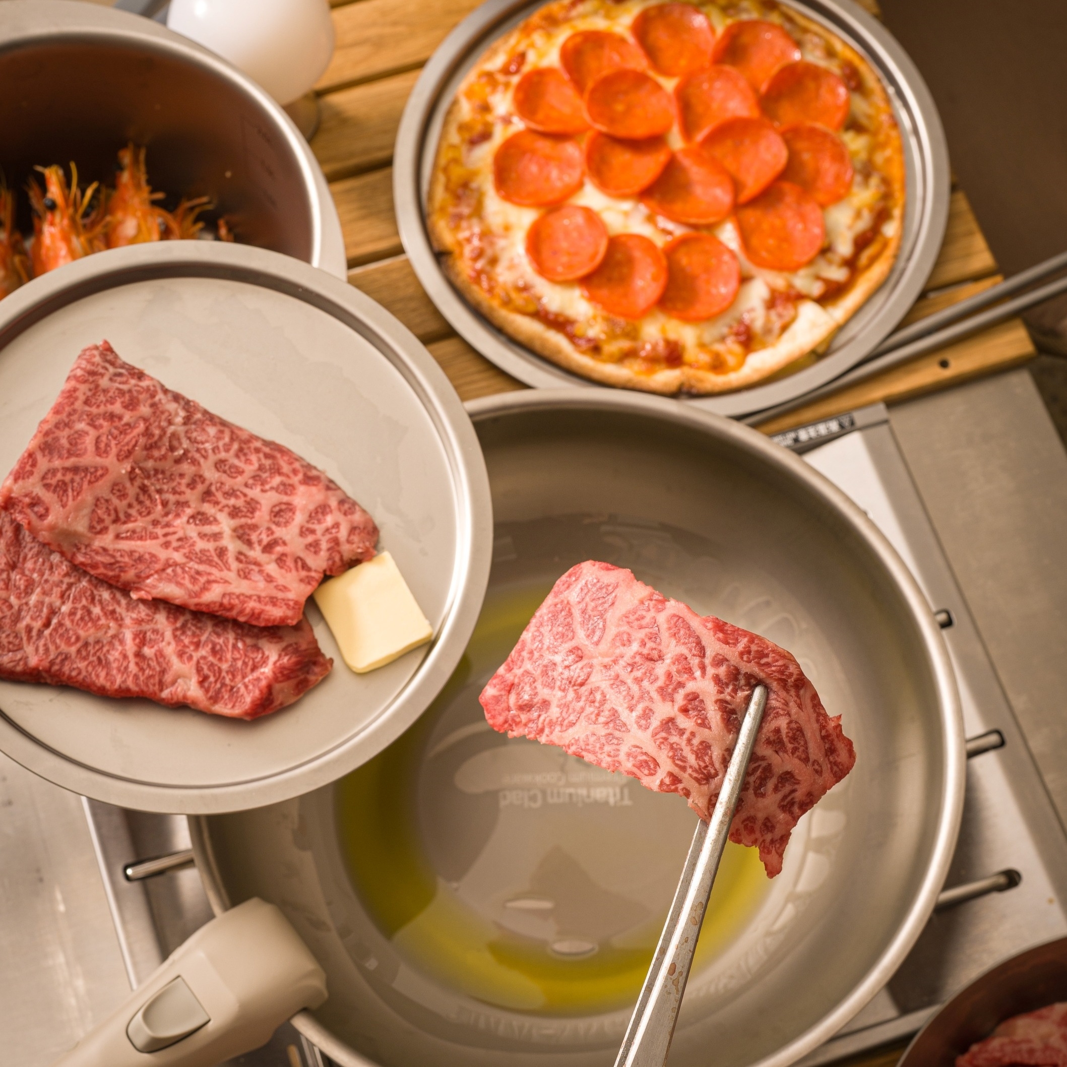 클래딘 티타늄 코펠 세트 고아웃패키지 캠핑 용품 통5중 냄비 식기 반합 | 데얼스 아웃도어 전문 플랫폼