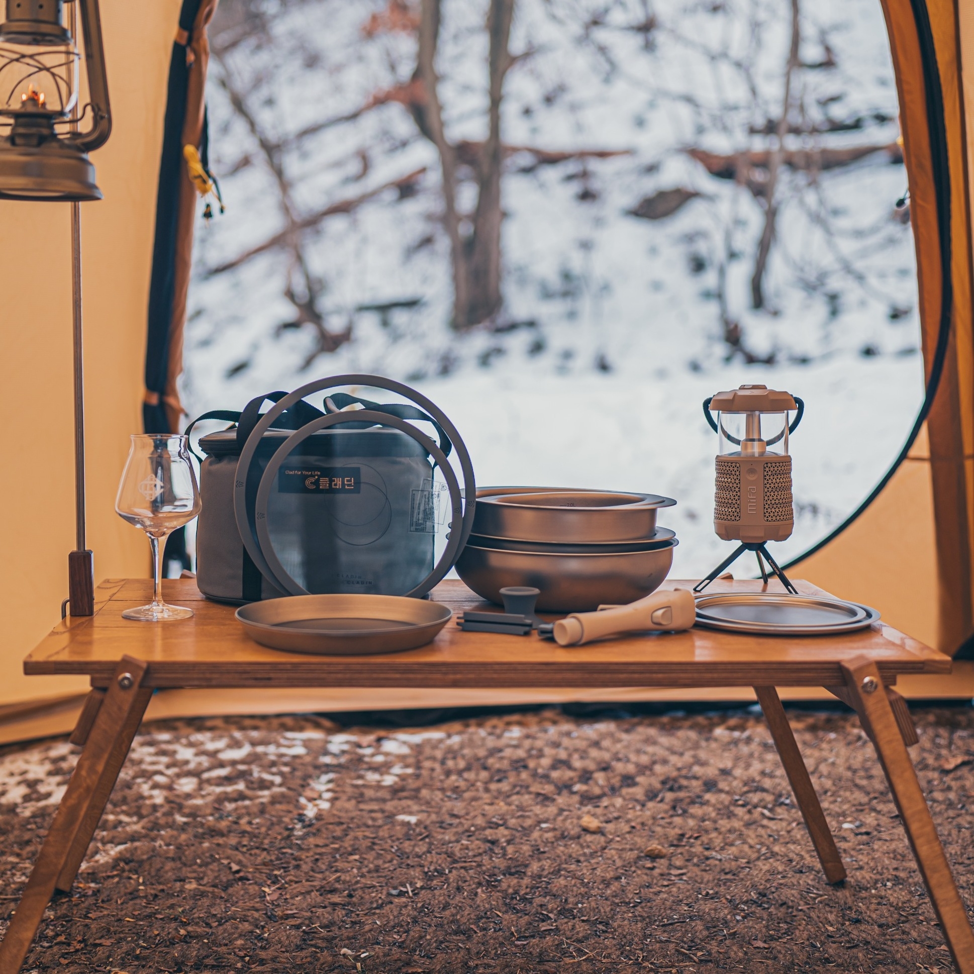 클래딘 티타늄 코펠 세트 고아웃패키지 캠핑 용품 통5중 냄비 식기 반합 | 데얼스 아웃도어 전문 플랫폼