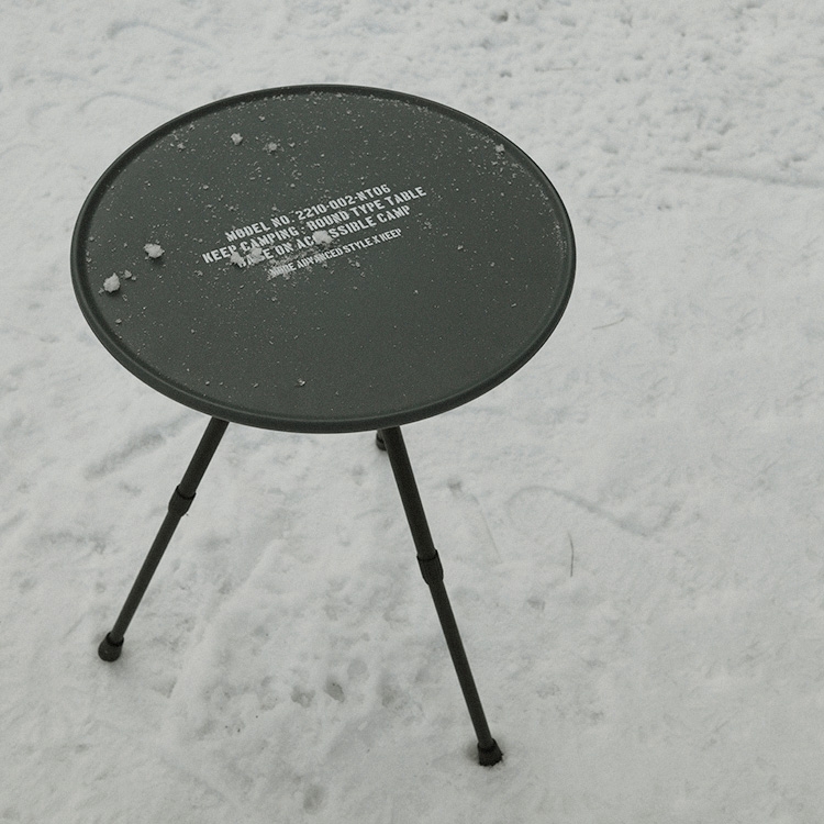 KEEP 높이조절 라운드 사이드 테이블 | 데얼스 아웃도어 전문 플랫폼