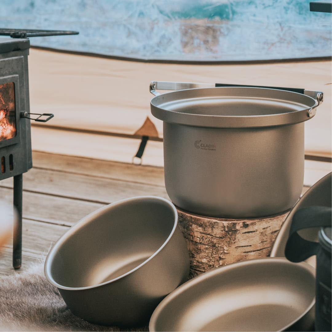 클래딘 리얼 티타늄 캠핑 코펠 V2 통3중 티타늄 코펠 세트 13p | 데얼스 아웃도어 전문 플랫폼