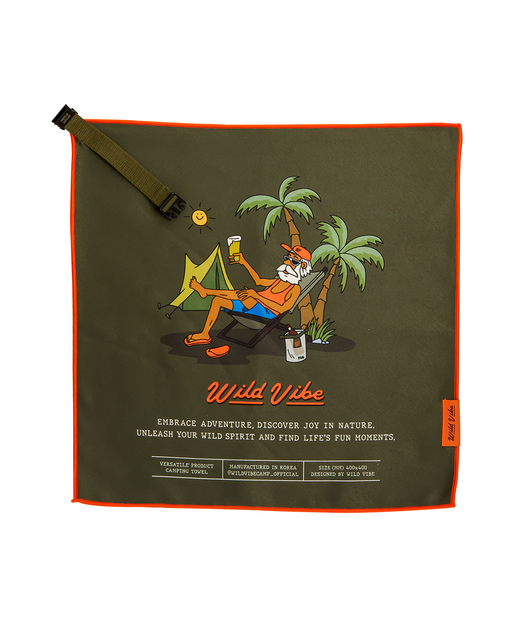 [미사용, 캠핑타올 제품 옵션으로 삽입] 와일드바이브 캠핑타올 선물포장_Camping Towel (Khaki l Beige) - 데얼스 아웃도어 쇼핑